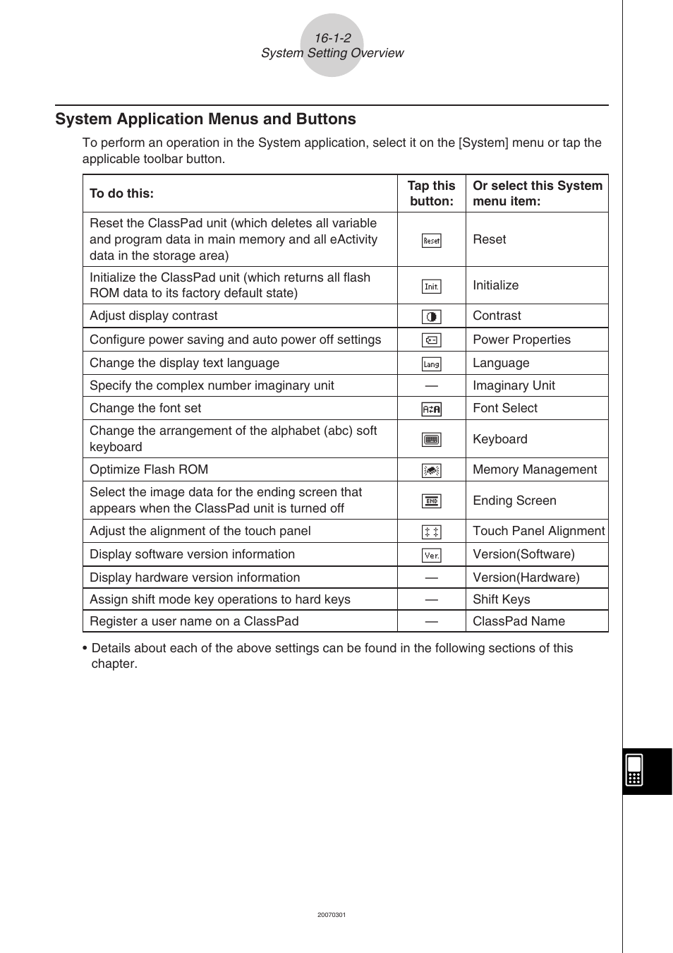 System application menus and buttons -1-2, System application menus and buttons | Casio CLASSPAD 330 3.04 User Manual | Page 879 / 954