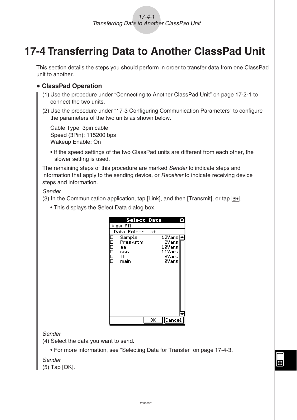 4 transferring data to another classpad unit, Transferring data to another classpad unit -4-1 | Casio CLASSPAD 330 3.04 User Manual | Page 909 / 954