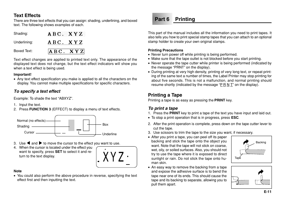 Part 6 printing | Casio KL-750 User Manual | Page 12 / 19