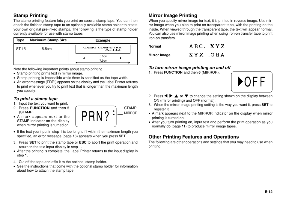 Casio KL-750 User Manual | Page 13 / 19