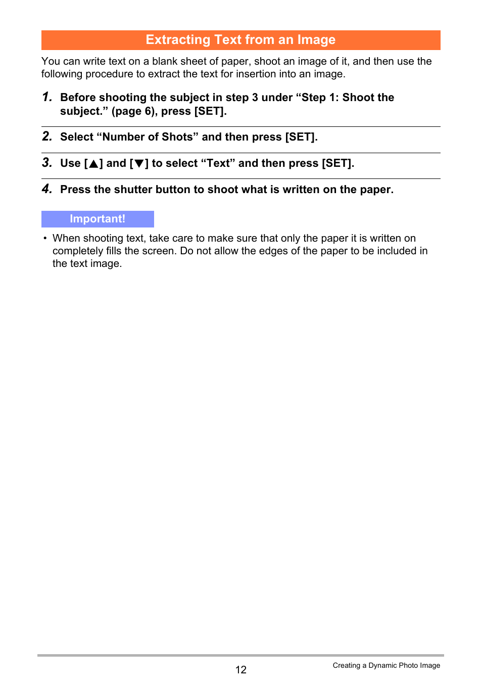 Extracting text from an image | Casio EX-H15 User Manual | Page 192 / 194