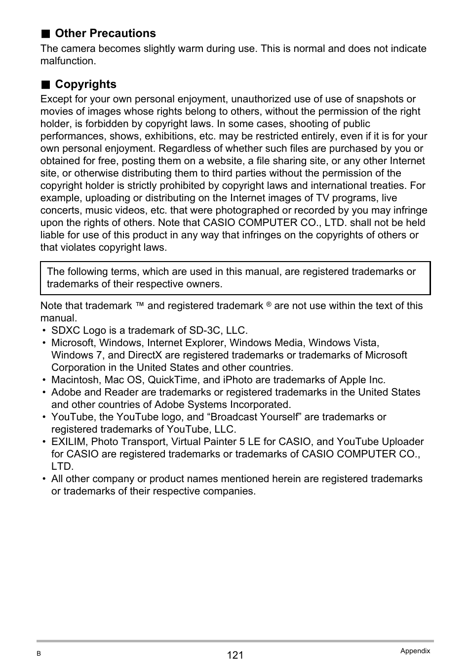 Casio EXILIM EX-ZS10 User Manual | Page 121 / 142