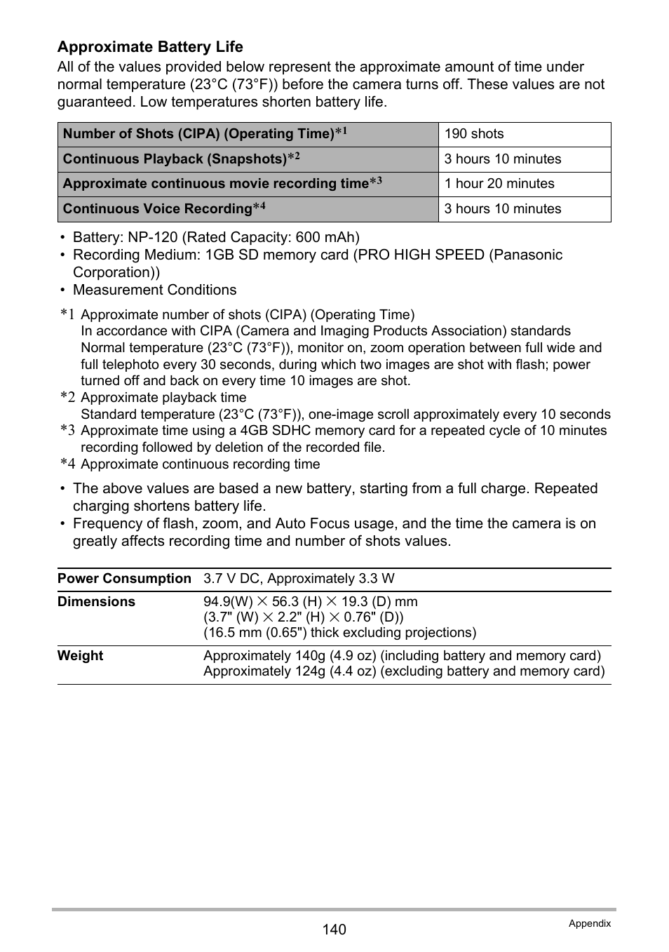 Ge 140 for | Casio EXILIM EX-ZS10 User Manual | Page 140 / 142
