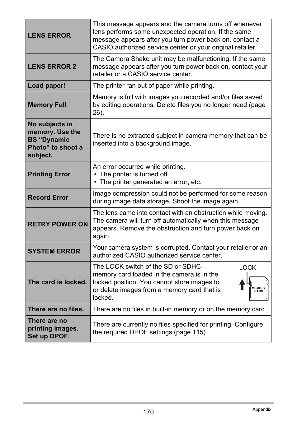 Casio EXILIM EX-Z450 User Manual | Page 170 / 191