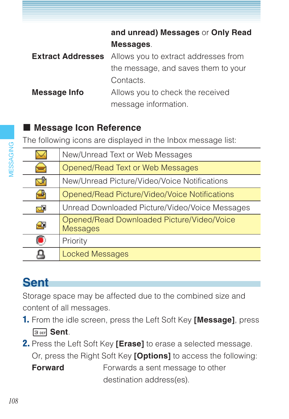 Sent | Casio EXILIM C721 User Manual | Page 109 / 220
