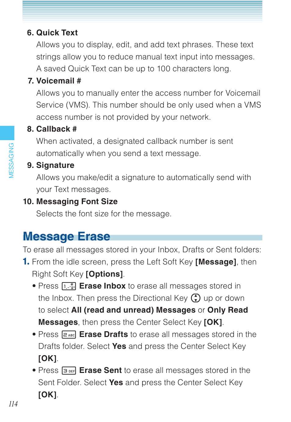 Message erase | Casio EXILIM C721 User Manual | Page 115 / 220