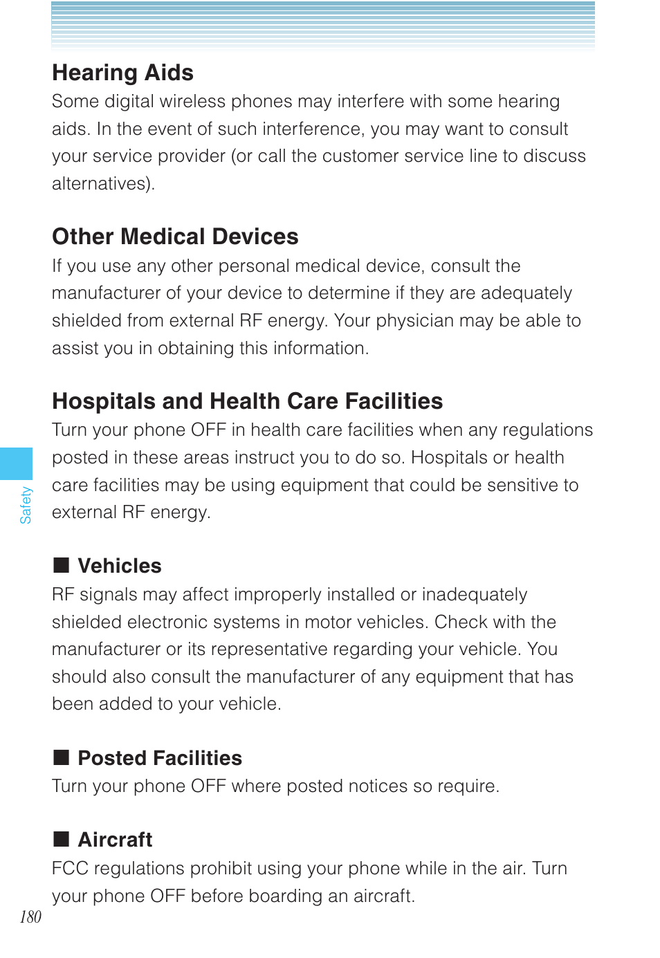 Hearing aids, Other medical devices, Hospitals and health care facilities | Casio EXILIM C721 User Manual | Page 181 / 220