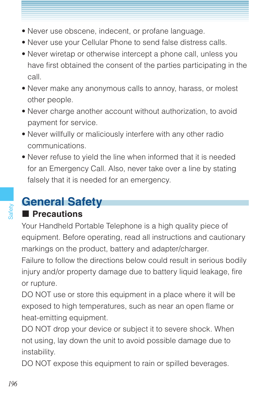 General safety | Casio EXILIM C721 User Manual | Page 197 / 220