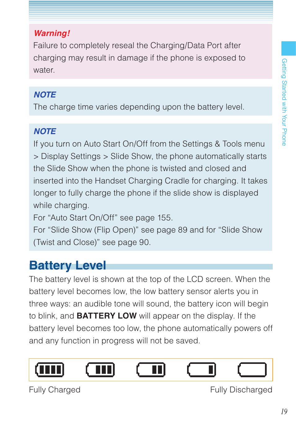 Battery level | Casio EXILIM C721 User Manual | Page 20 / 220