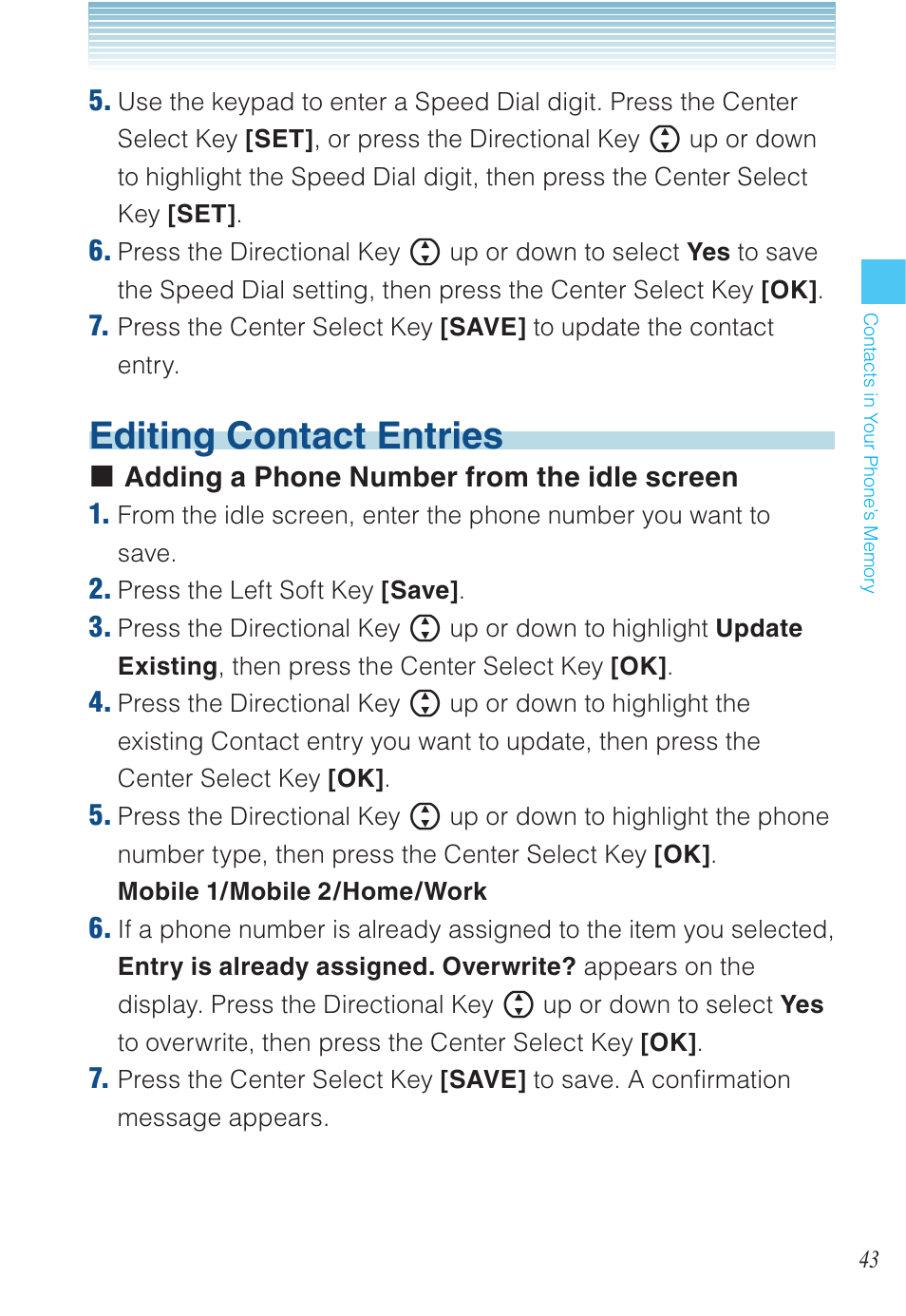 Editing contact entries | Casio EXILIM C721 User Manual | Page 44 / 220