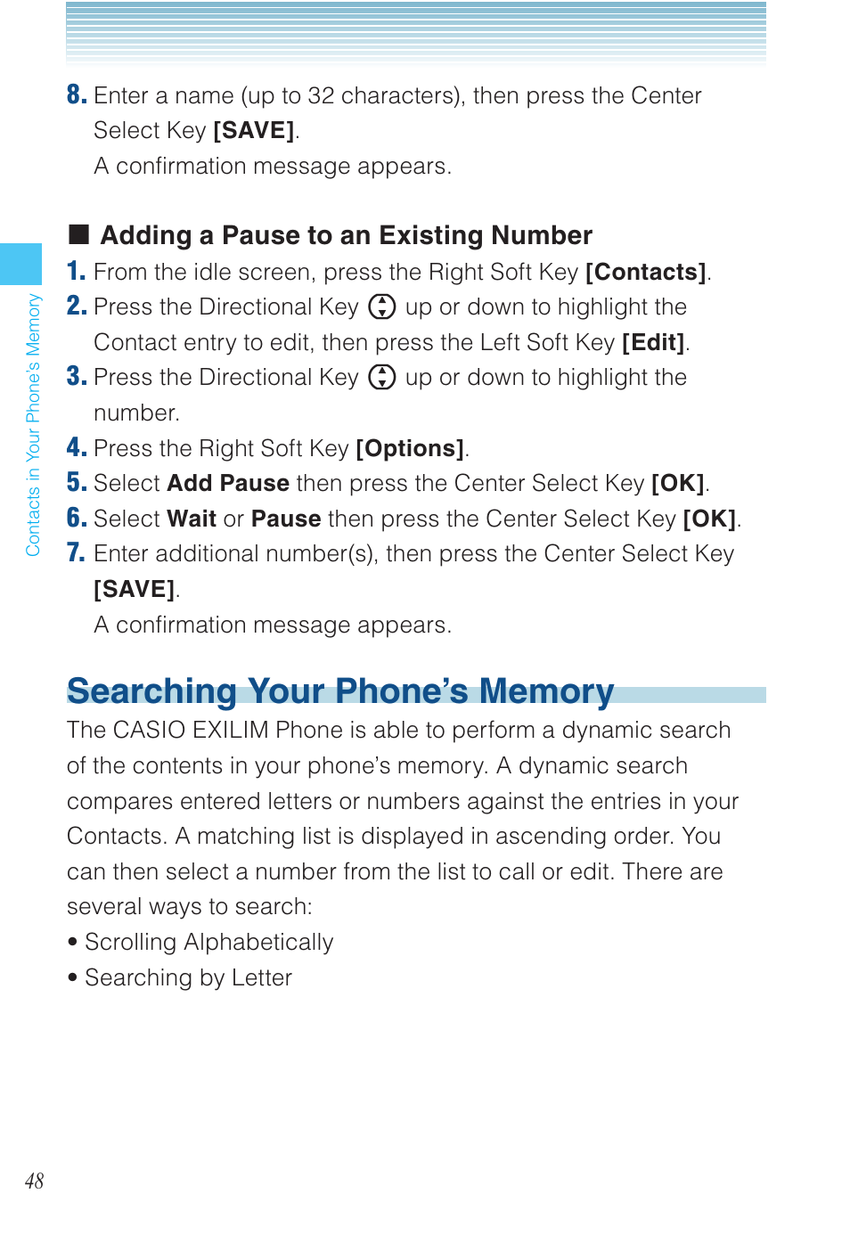 Casio EXILIM C721 User Manual | Page 49 / 220