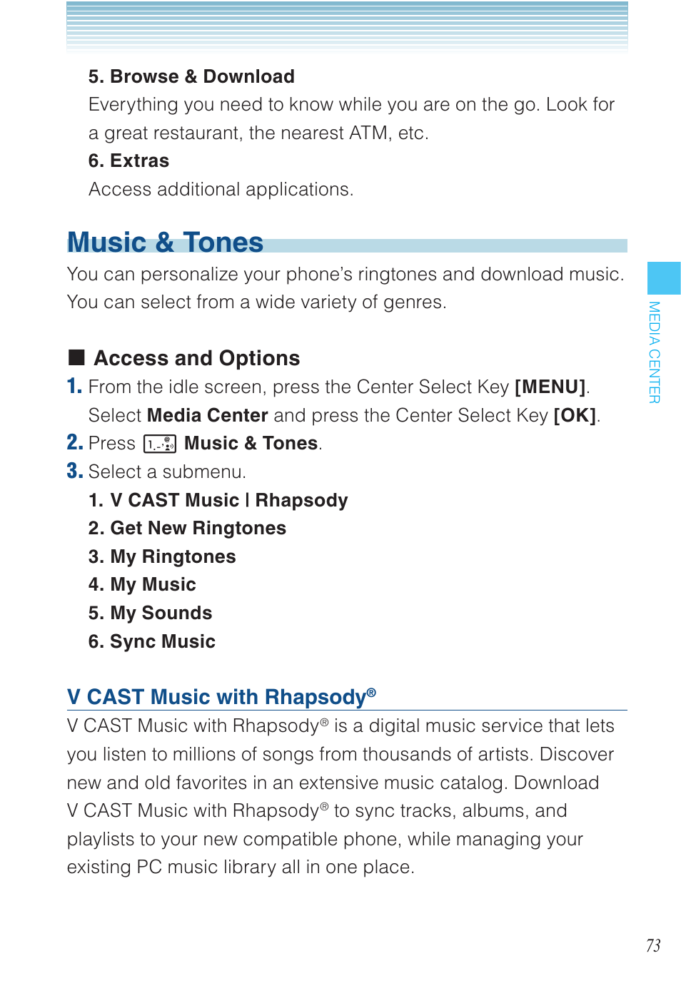 Music & tones | Casio EXILIM C721 User Manual | Page 74 / 220