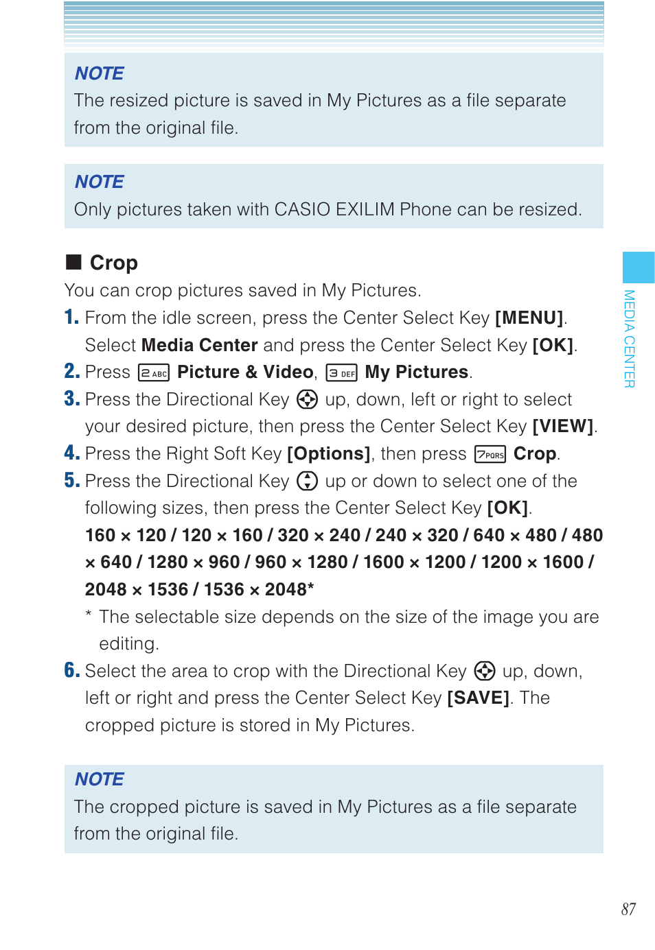 K crop | Casio EXILIM C721 User Manual | Page 88 / 220