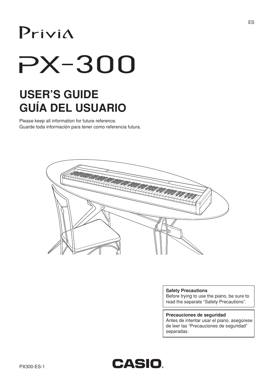 Casio PX300 User Manual | 37 pages