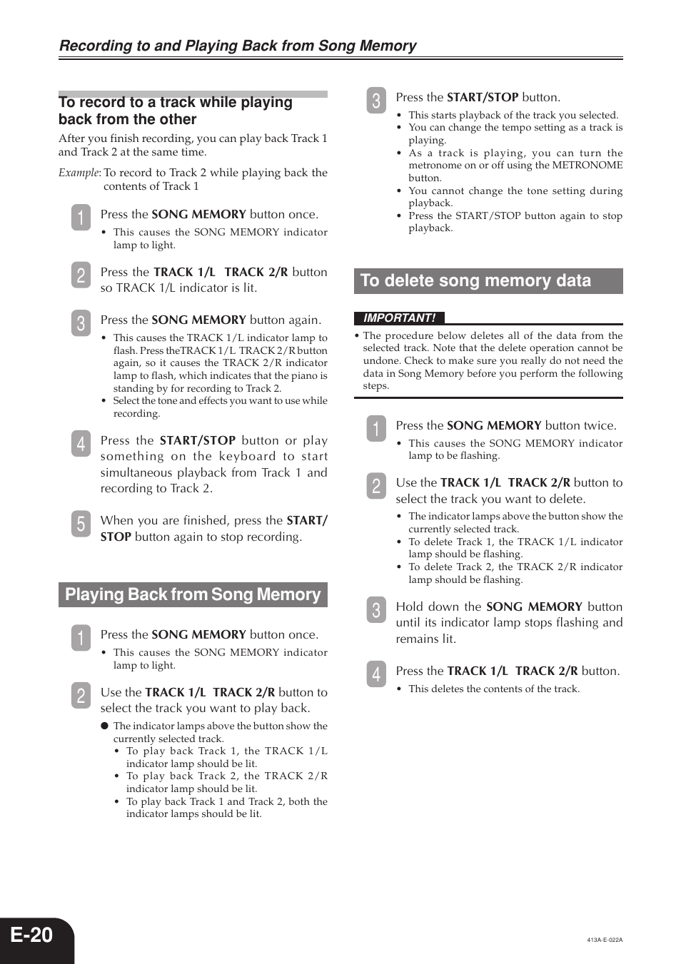 E-20 | Casio PX300 User Manual | Page 22 / 37