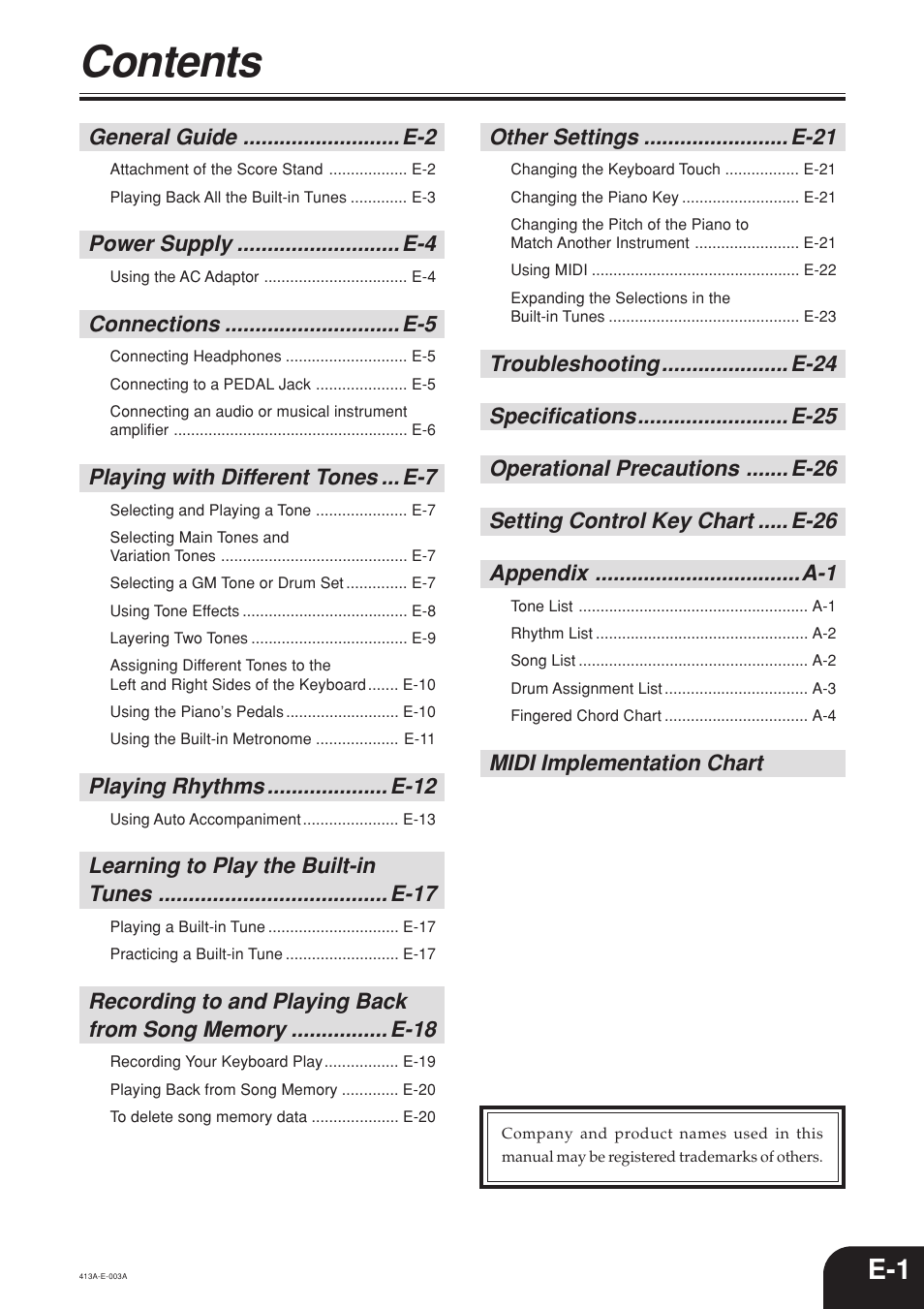 Casio PX300 User Manual | Page 3 / 37