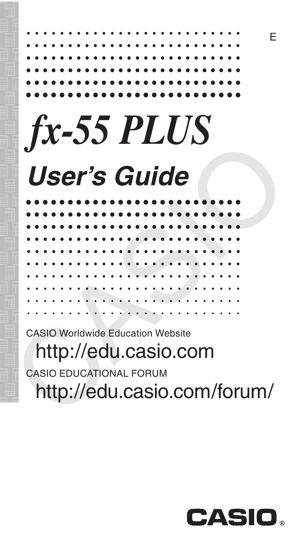 Casio FX-55 User Manual | 20 pages