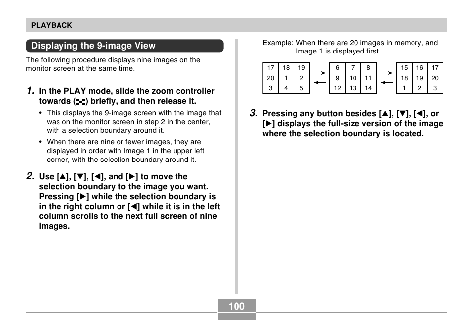 Displaying the 9-image view | Casio R51 User Manual | Page 100 / 184