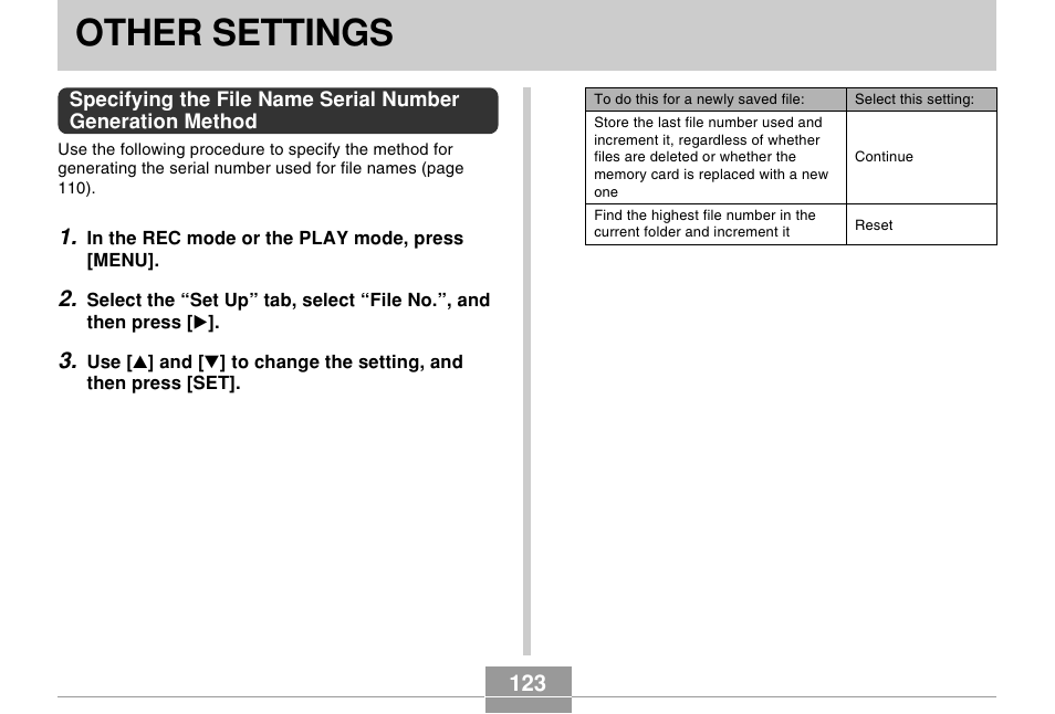 Other settings | Casio R51 User Manual | Page 123 / 184