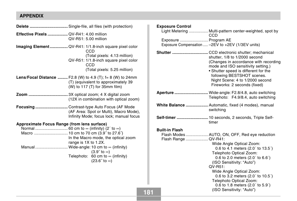 Casio R51 User Manual | Page 181 / 184