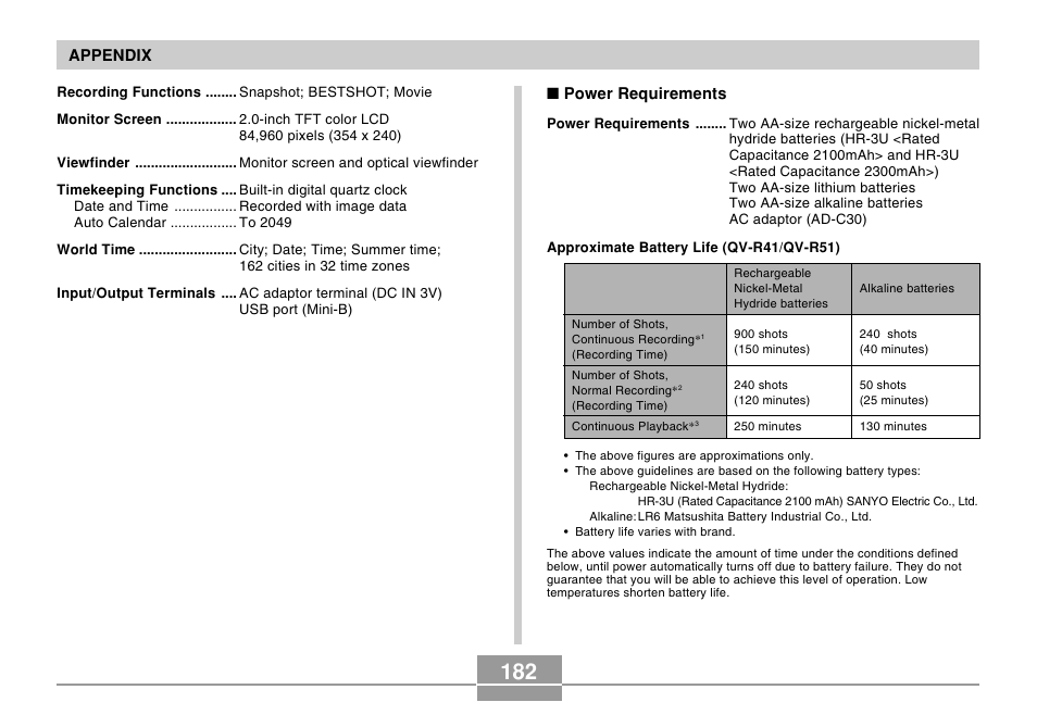 Casio R51 User Manual | Page 182 / 184