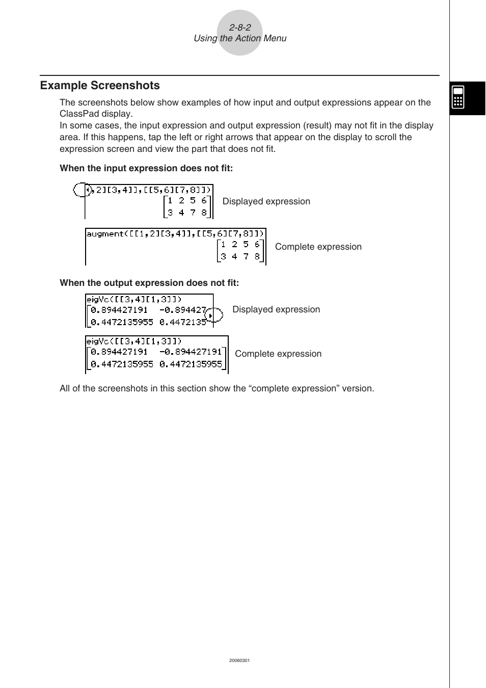Example screenshots -8-2, Example screenshots | Casio 330 User Manual | Page 162 / 965