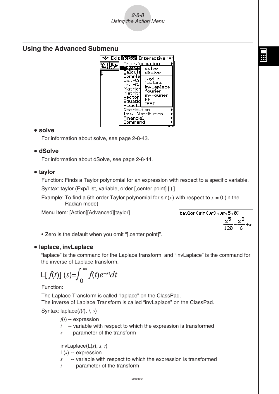 Using the advanced submenu -8-8 | Casio 330 User Manual | Page 168 / 965