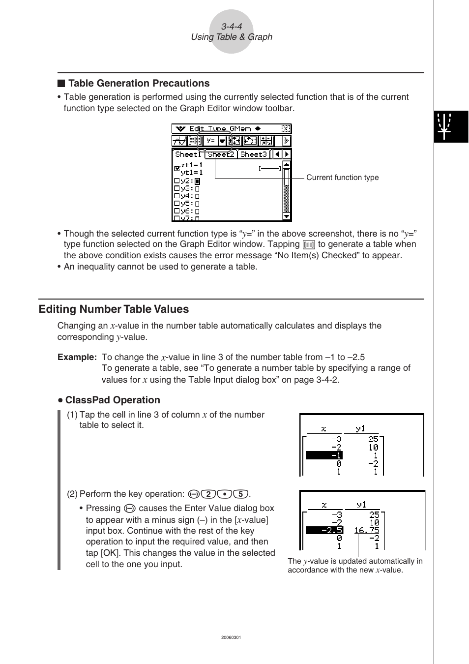 Editing number table values -4-4, Editing number table values | Casio 330 User Manual | Page 292 / 965