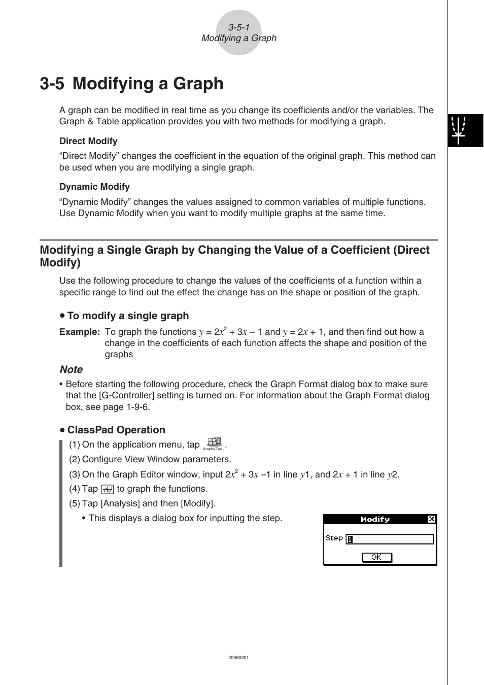 5 modifying a graph, 5 modifying a graph -5-1 | Casio 330 User Manual | Page 304 / 965