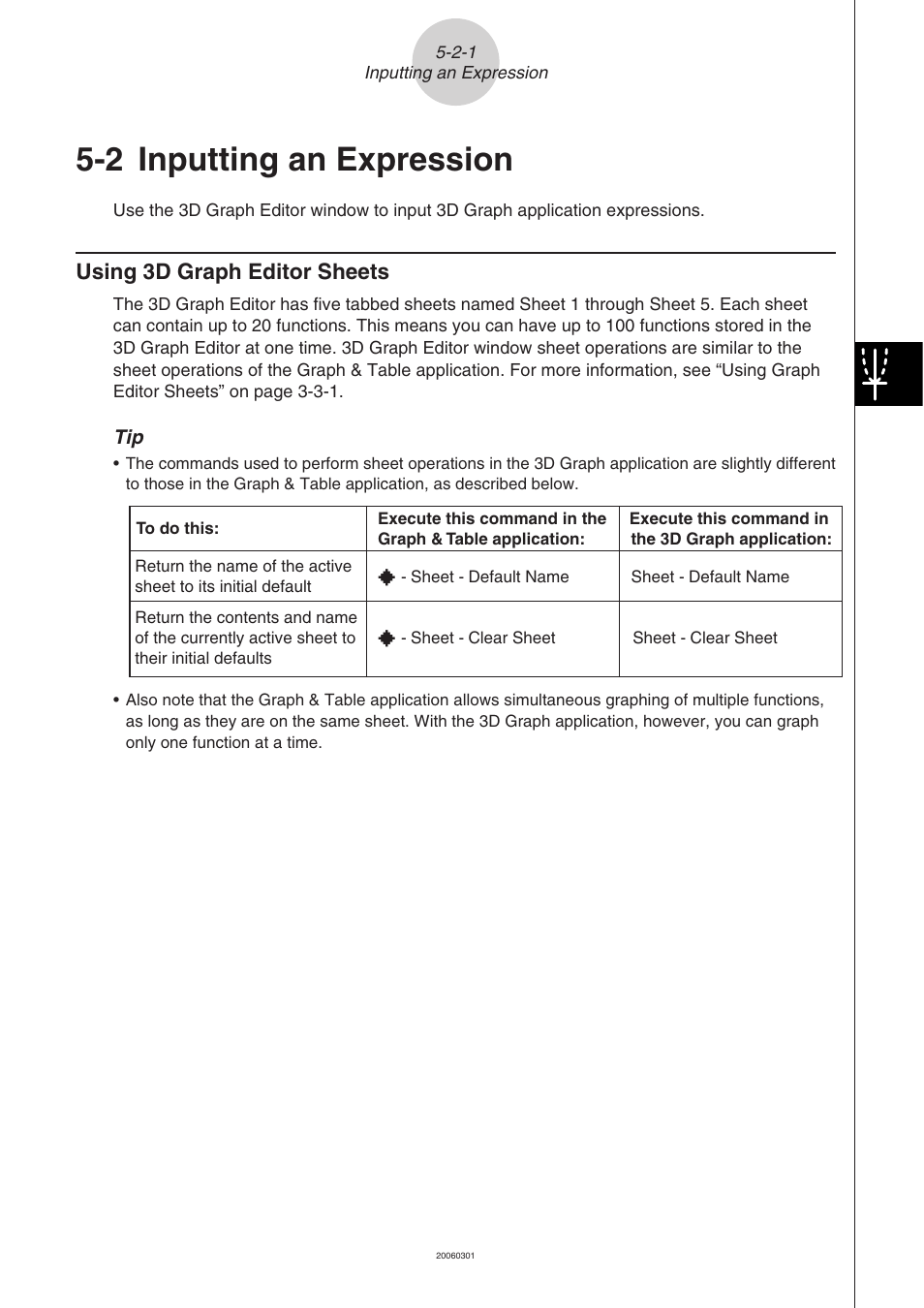 2 inputting an expression, 2 inputting an expression -2-1, Using 3d graph editor sheets -2-1 | Using 3d graph editor sheets | Casio 330 User Manual | Page 356 / 965