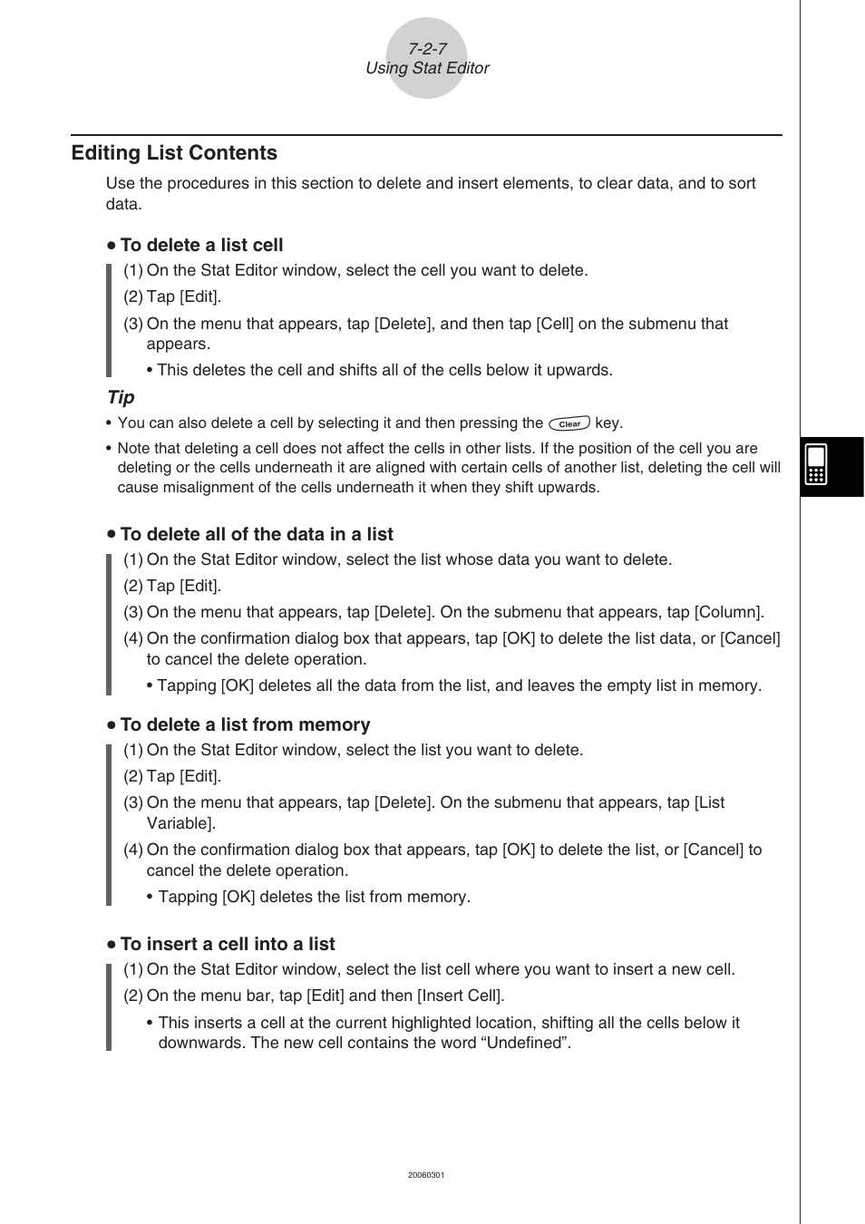 Editing list contents -2-7, Editing list contents | Casio 330 User Manual | Page 396 / 965