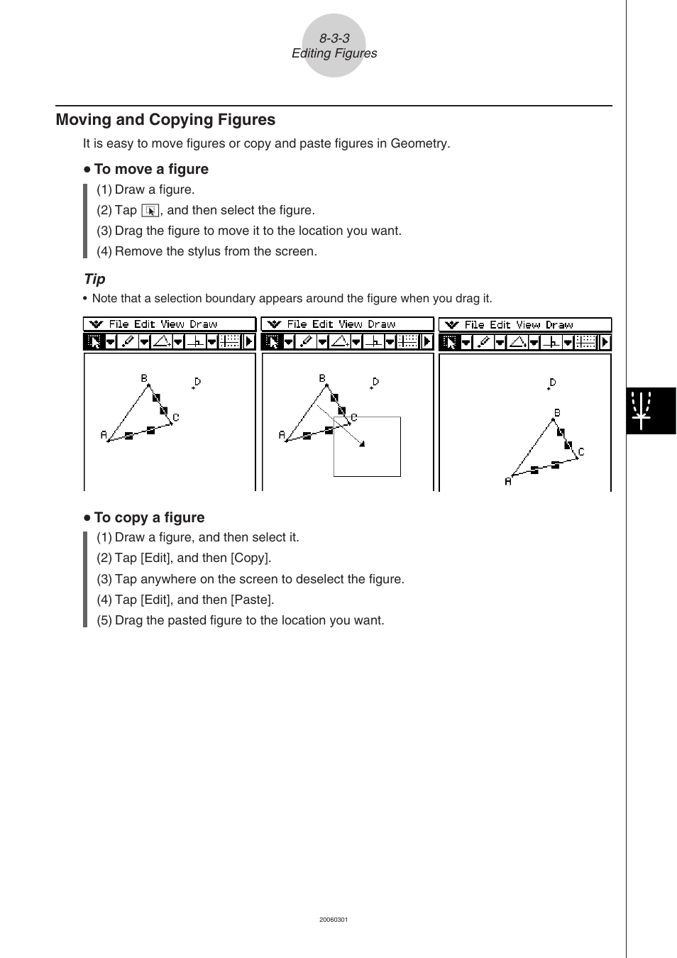 Moving and copying figures -3-3, Moving and copying figures | Casio 330 User Manual | Page 542 / 965