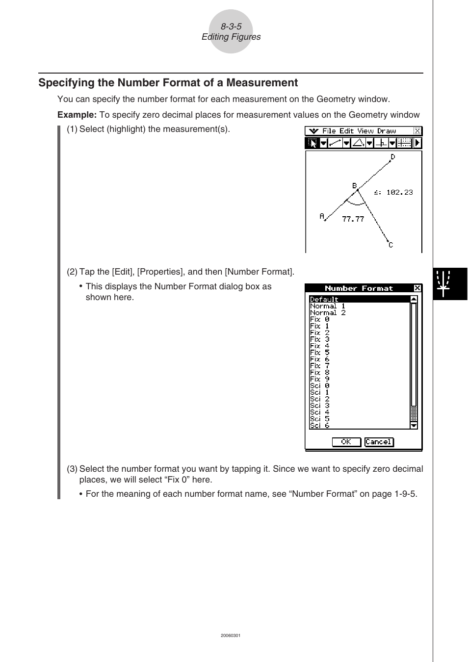 Specifying the number format of a measurement -3-5, Specifying the number format of a measurement | Casio 330 User Manual | Page 544 / 965