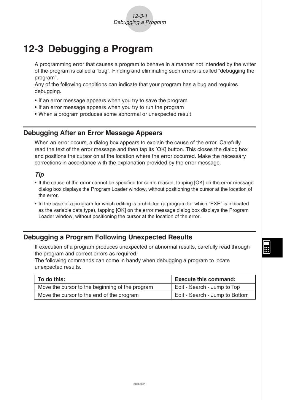3 debugging a program, 3 debugging a program -3-1 | Casio 330 User Manual | Page 655 / 965