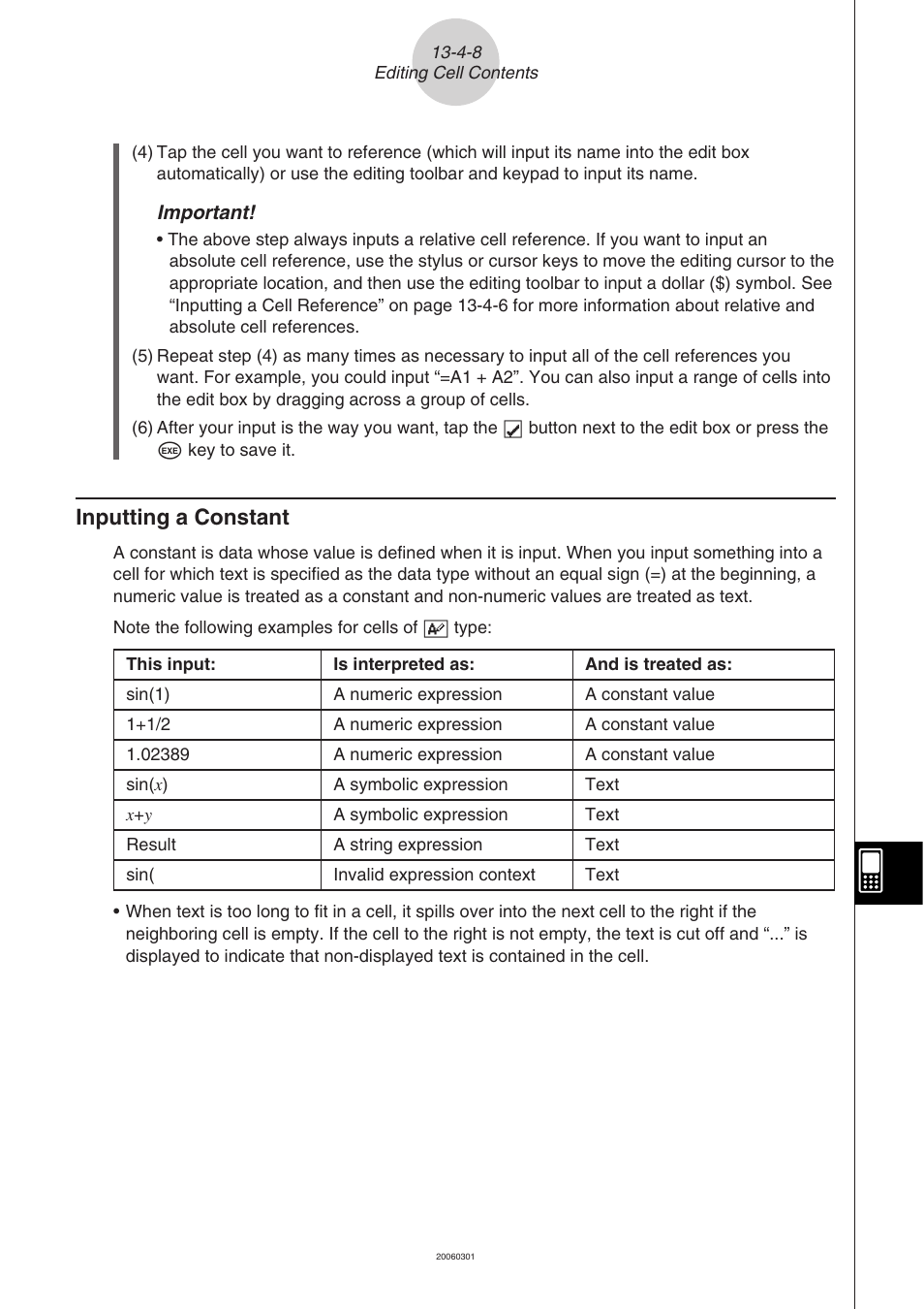 Inputting a constant -4-8, Inputting a constant | Casio 330 User Manual | Page 735 / 965