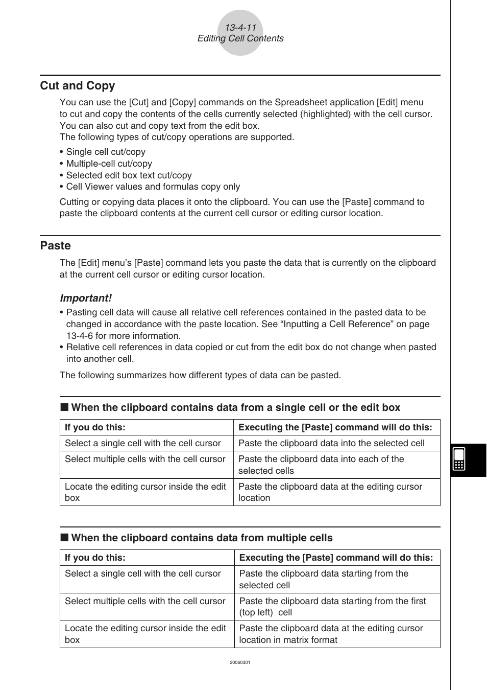 Cut and copy -4-11, Paste -4-11, Cut and copy | Paste | Casio 330 User Manual | Page 738 / 965