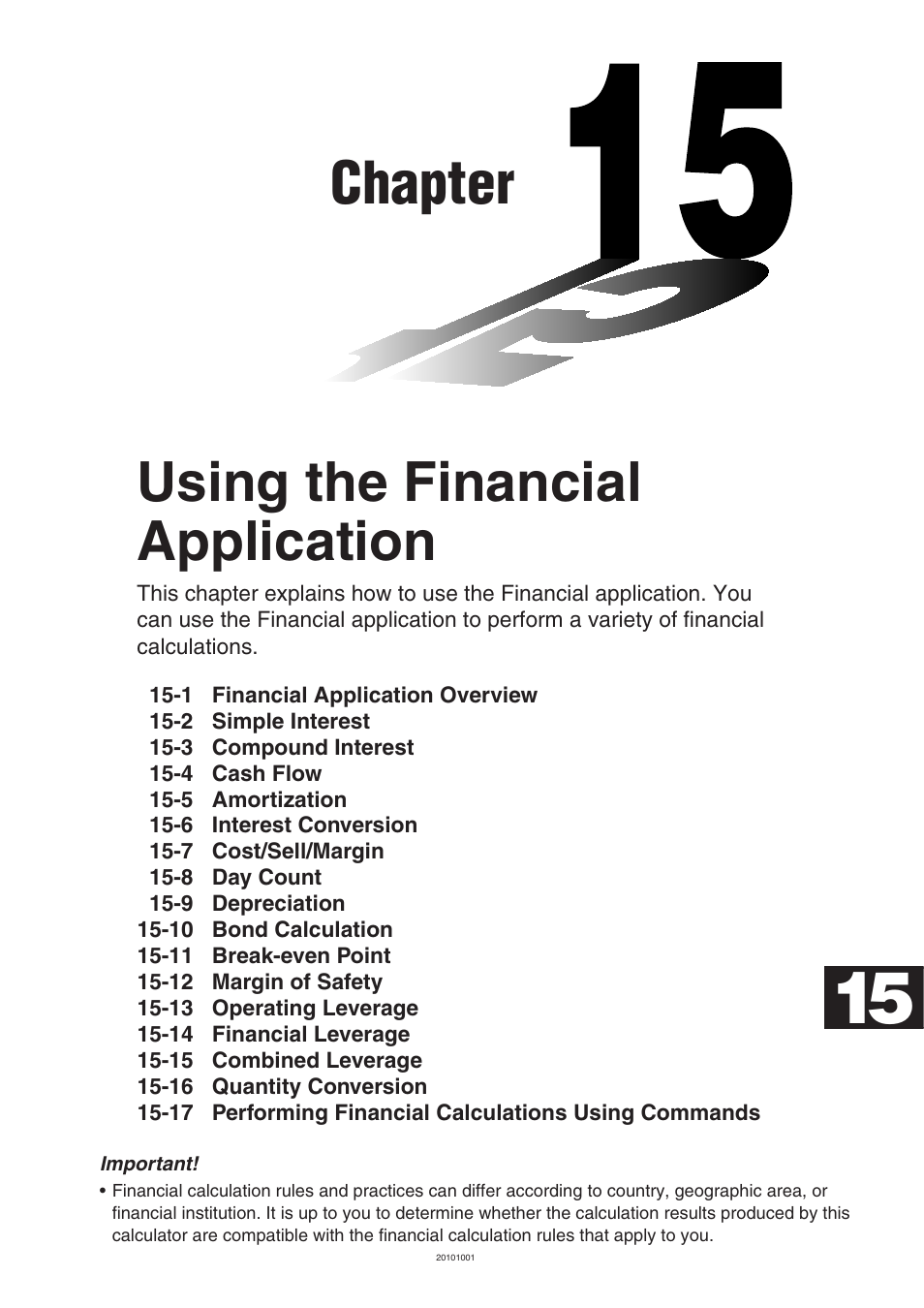 Chapter 15 using the financial application, Chapter, Using the financial application | Casio 330 User Manual | Page 842 / 965