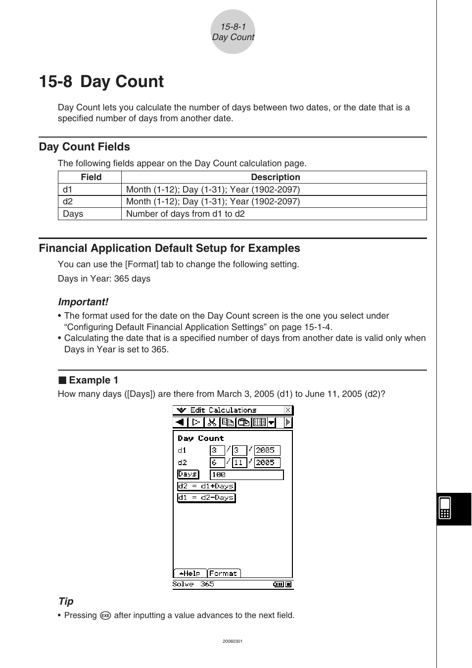 8 day count, Count | Casio 330 User Manual | Page 866 / 965