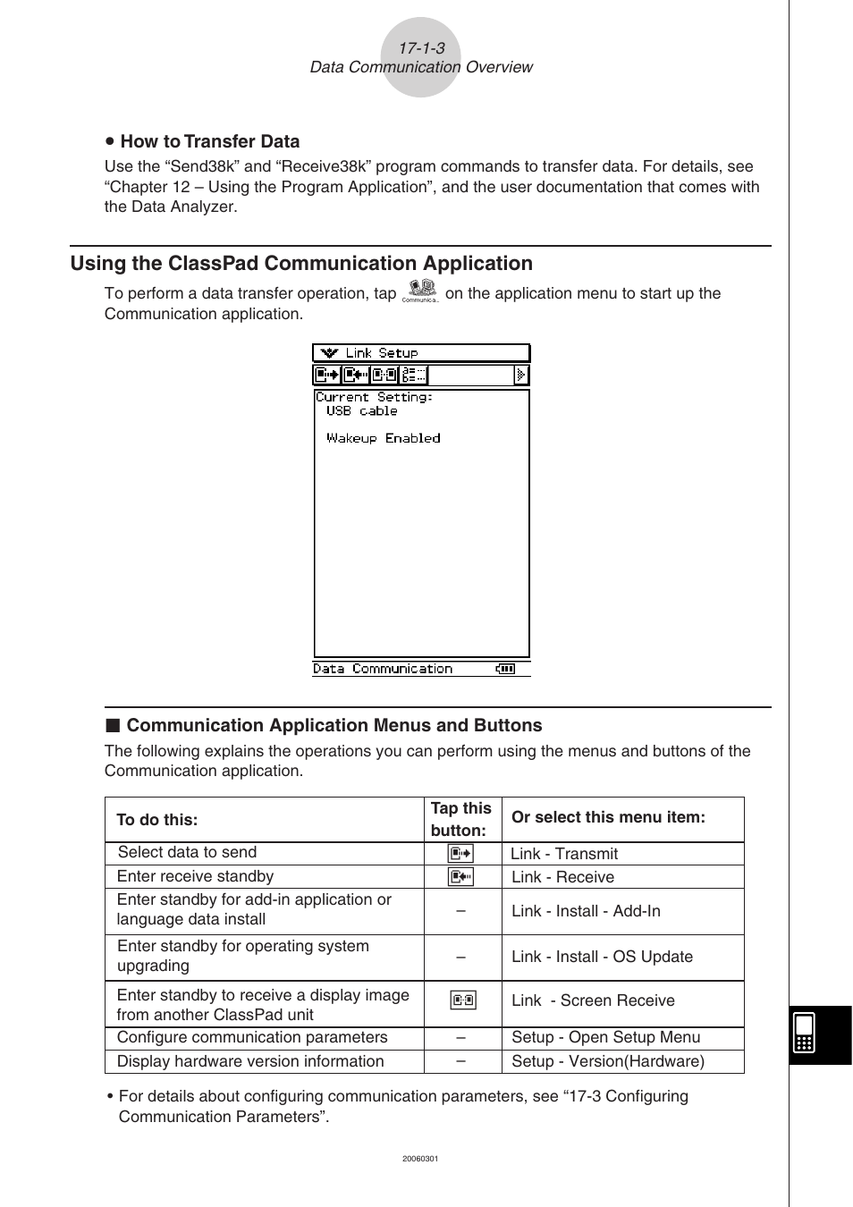 Using the classpad communication application -1-3, Using the classpad communication application | Casio 330 User Manual | Page 912 / 965