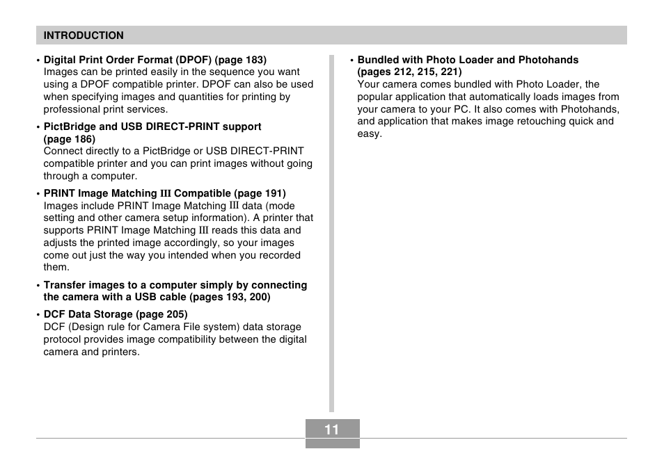 Casio EX-Z10 User Manual | Page 11 / 242