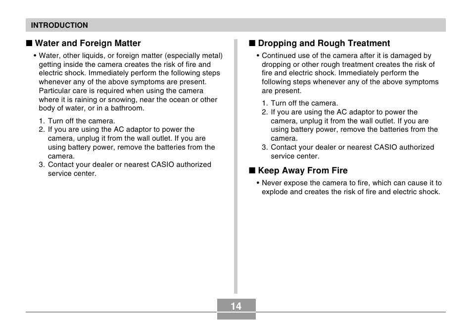 Casio EX-Z10 User Manual | Page 14 / 242