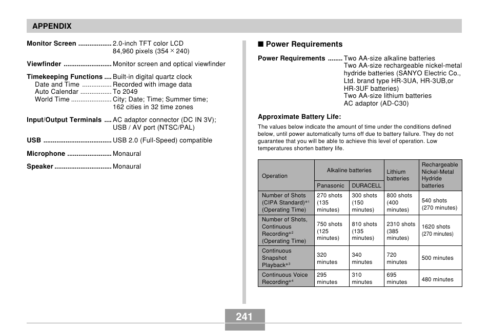 Casio EX-Z10 User Manual | Page 241 / 242