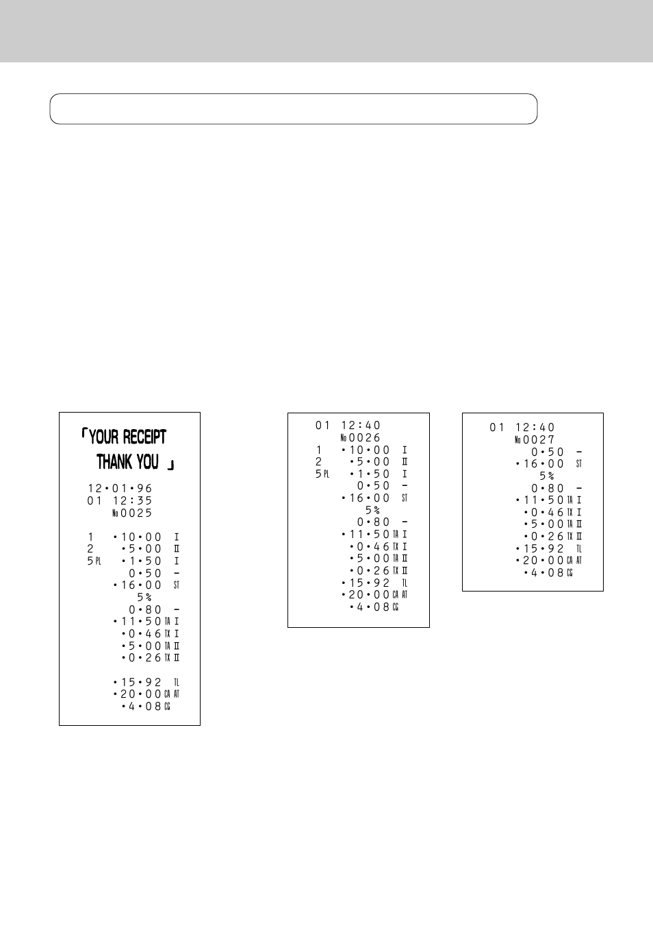 How to read the receipts and the journal | Casio CE-2400 User Manual | Page 27 / 88