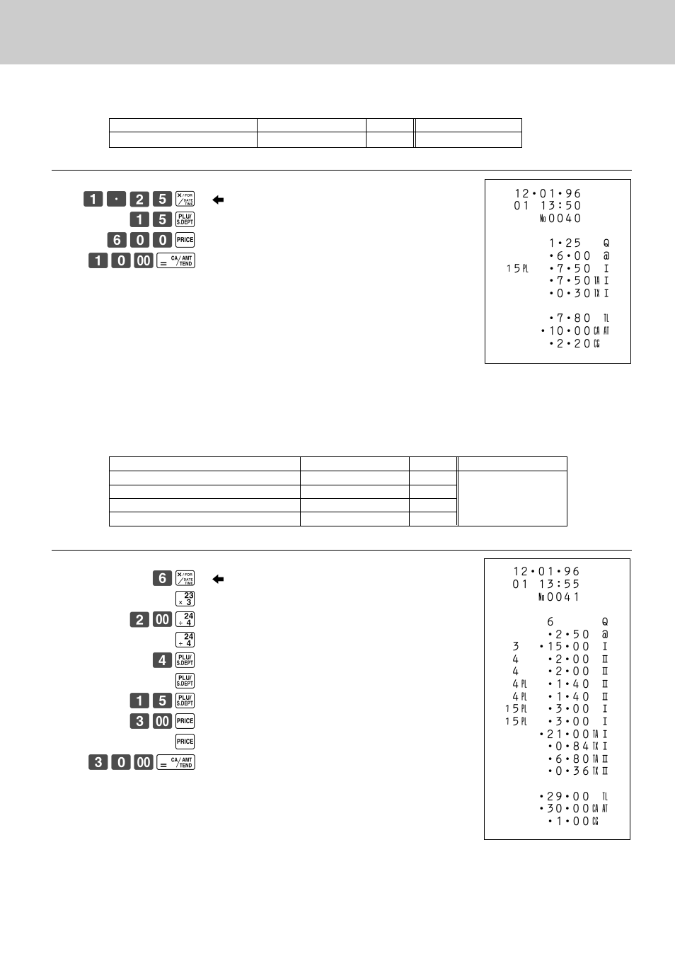 Operation receipt ⁄±¤fi x, Fi p fl‚‚ q ⁄‚— c, Operation receipt fl x | P p ⁄fi p ‹— q q ‹‚— c | Casio CE-2400 User Manual | Page 37 / 88