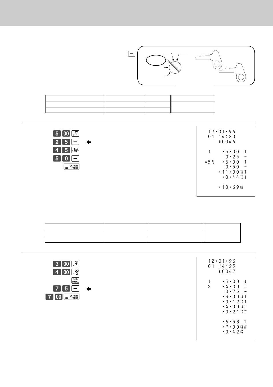Registering reductions, Mode switch, Operation receipt fi— ¡ ¤fi | Fi p, Fi‚ - c, Operation receipt ‹— ¡ ›— ™ s ‡fi | Casio CE-2400 User Manual | Page 43 / 88