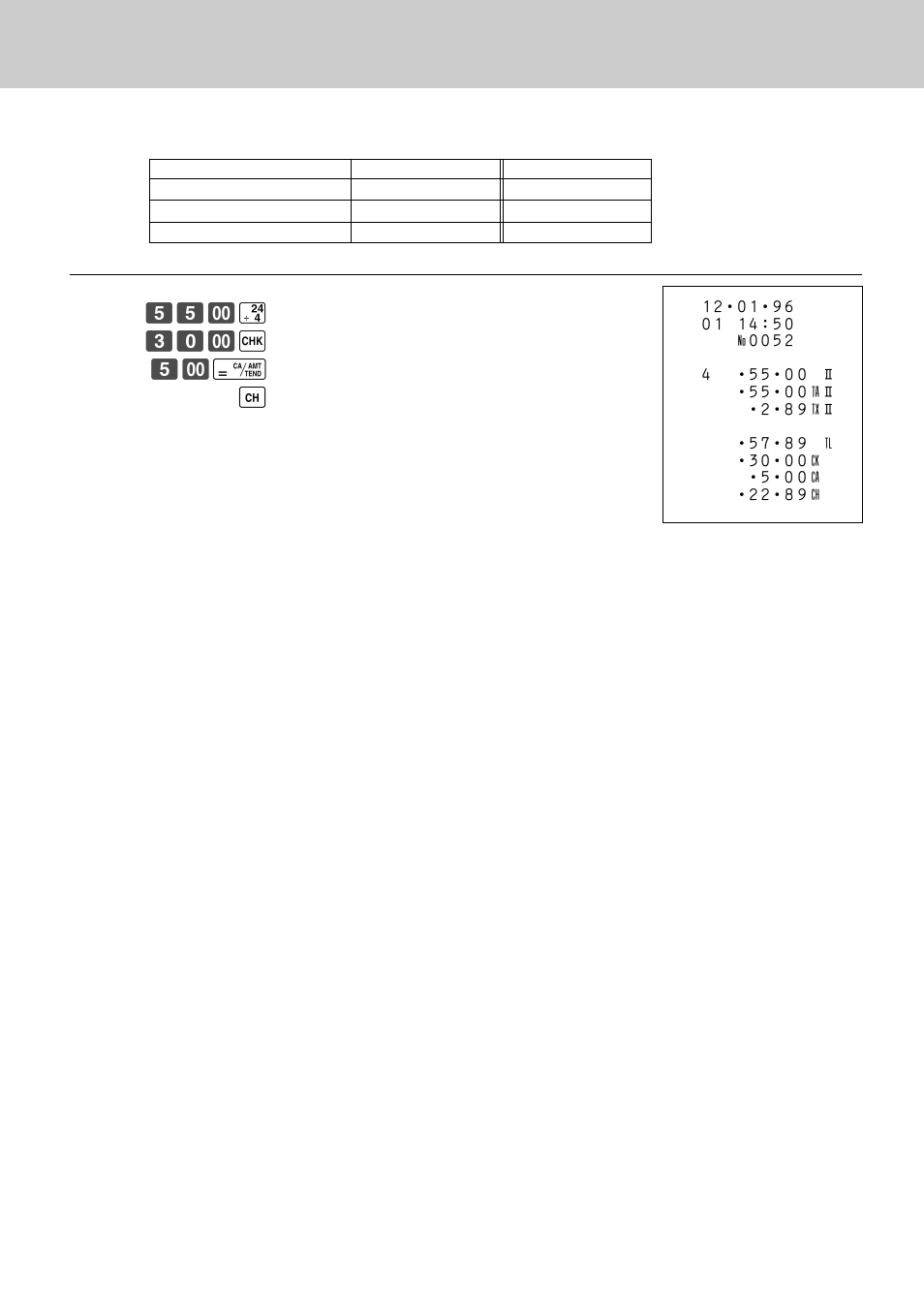 Operation receipt fifi— ¢ ‹‚— k fi— c h | Casio CE-2400 User Manual | Page 47 / 88