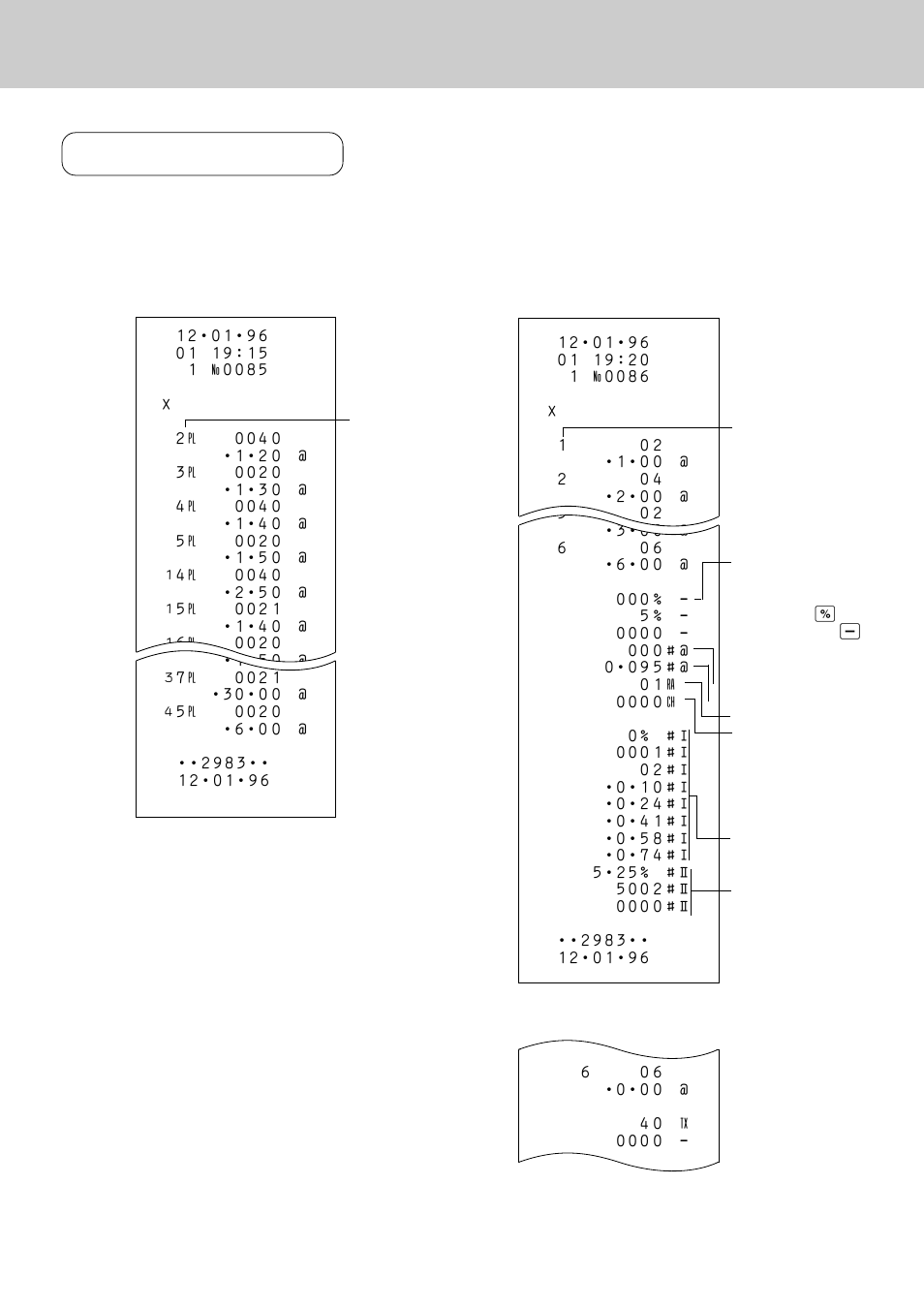 Reports, Report samples | Casio CE-2400 User Manual | Page 74 / 88