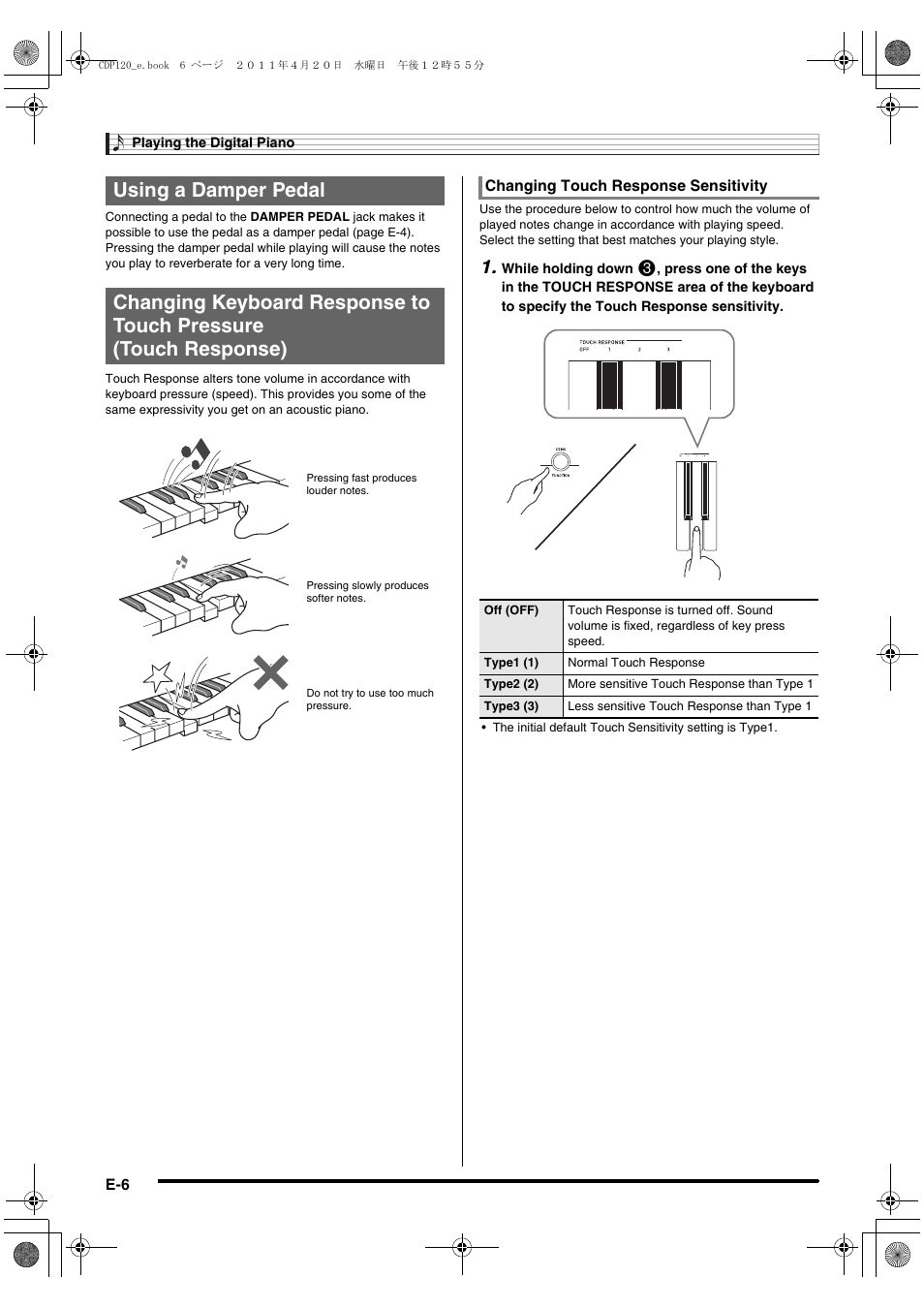 Casio CDP-120 User Manual | Page 8 / 18