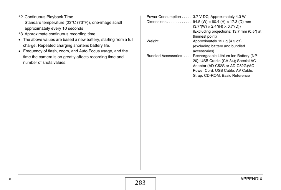 Casio EX-S770D User Manual | Page 283 / 285