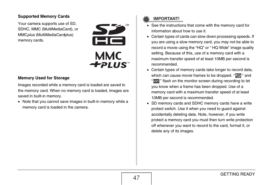Casio EX-S770D User Manual | Page 47 / 285